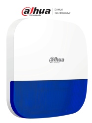 DAHUA DHT1190002 DAHUA DHI-ARA13-W2 - Sirena con estrobo inalambrica para exterior Azul Potencia: 110dB Multiples sonidos de alarma Proteccion: IP65 Alarma de bateria baja App DMSS Frecuencia 4