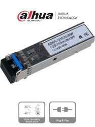 DAHUA DHT4020001 DAHUA GSFP-1310-20-SMF Modulo optico Gigabit/ Doble fibra monomodo/ Puerto LC/ Envio de 1310nm y recepcion de 1310nm/ Distancia de transmision hasta 20 km