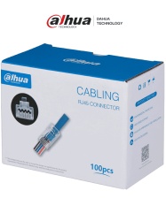 DAHUA DHT6320002 DAHUA DH-PFM976-631-PT - Caja con 100 Plugs Pass through RJ45 Cat6/ Chapado de Oro de 15 U"/ Clasificacion de Resistencia al Fuego UL94V-2 /
