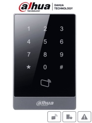 DAHUA DVP065006 DAHUA ASR1101A - Lectora de Tarjetas MiFare con Teclado Touch/ para Password/ Conexion RS-485 y Wiegand/ Leds Rojo y Verde/ Fondo de Luz Azul/