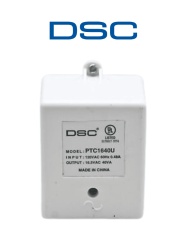 DSC DSC1220001 DSC PTC1640U - Transformador 16VCA / 40VA Fusible Interno para paneles y modulos de NEO Power Series y Maxsys