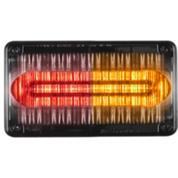 ECCO 4622CRA Luz Perimetral de 22 LED, 6 X 8.4 Pulgadas, Rojo/Ambar, Lente Transparente