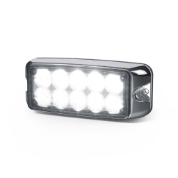 ECCO CD4080AW Luz De Advertencia De 5x2" 10 Led Ambar/Claro Bisel Cromado Lente Transparente - Img 3