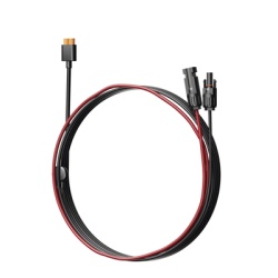 ECOFLOW LMC4XT60I2.5M Cable 2.5 m Negro Calibre 12 AWG con Terminales MC4 Macho y Hebra para Terminal XT60