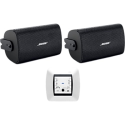 EGI AUDIO SOLUTIONS 121010H/FS2SE Kit de Audio Bluetooth / 2+2W RMS / Bocinas IP55 de Superficie / Entrada AUX/TV / Soporte 70V/100V / UL1480