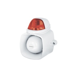 ENFORCER SECOLARM SH816SSMQ/R Sirena / Luz Estroboscopica Autonoma / Color Rojo 4 en 1 / IP65 / Uso Interior y Exterior / 12 Vcd / Multiples Tipos de Notificacion / Estroboscopica de Sirena o de Audio
