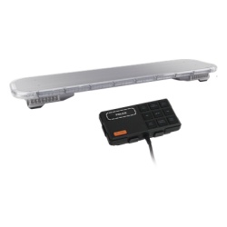EPCOM INDUSTRIAL SIGNALING X75RB Barra de luces LED de 46" Rojo/Azul De 132 LEDs Sirena Bocina y Controlador Incluido Ideal para Equipar Unidades de Seguridad Publica