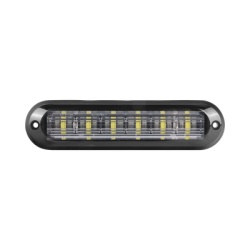 EPCOM INDUSTRIAL SIGNALING XLT1835RB Luz Auxiliar Ultra Brillante IP67 de 6 LEDs Color Rojo/Azul con mica transparente y bisel negro