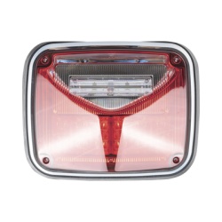 EPCOM INDUSTRIAL SIGNALING XLTE1755R Luz de advertencia de 8 X 6" Color Rojo Con Luz de Trabajo Clara Ideal para Ambulancias
