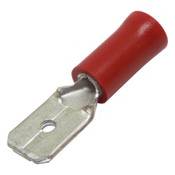 EPCOM POWERLINE AE51242 Terminal Macho Aislada / 22-16 AWG / Rojo / 25 Piezas / 21.5x9.9x6.3x3.9 mm
