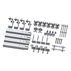 EPCOM POWERLINE EPL-AMO01-1X4ST Caja de accesorios / Aluminio anodizado / Arreglo 1x4 / Techo / Viento 136 km/h / Inclinación 20°-45°