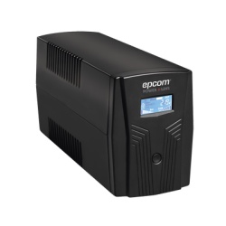 EPCOM POWERLINE EPU500LCD UPS Con Mas Potencia de 600VA / 360 W Con Display LCD y Regulador de Voltaje AVR 4 Contactos NEMA 5-15R Bateria 7 Ah y Puertos RJ45 y USB