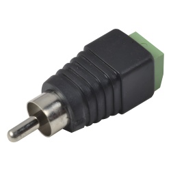 EPCOM POWERLINE JR-R591 Adaptador RCA Macho / Terminales Tipo Tornillo / Polarizado / 4.3 x 1.4 x 1.3 cm / Audio y Video Profesional
