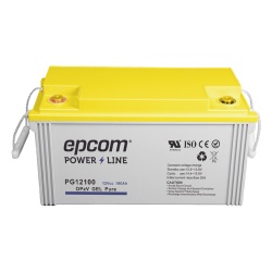 EPCOM POWERLINE PG12100 Batería de Gel OPzV / 12 V / 100 Ah / Ciclo Profundo / 500 A Descarga Máxima / 20+ Años Flotación