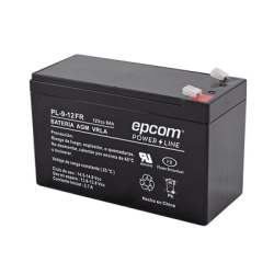 EPCOM POWERLINE PL-9-12FR Bateria 12 Vcc / 9 Ah / UL / Tecnologia AGM-VRLA / Retardante a la flama / Para uso en equipo electronico Alarmas de intrusion / Incendio/ Control de acceso / Video Vigilanci