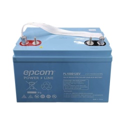EPCOM POWERLINE PL100D12EV Bateria Marina de Ciclo Profundo 12V@100Ah AGM-VRLA Terminal F22 620A CCA/ Lanchas/ Autos Electricos /Carritos Golf