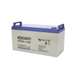 EPCOM POWERLINE PL120D12V2 Bateria de respaldo 12 120 Ah AGM | Certificada UL94-HB Retardo a la flama basica | Ciclo profundo | Para uso en aplicaciones fotovoltaicas y de emergencia | Terminales T4