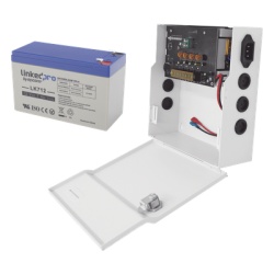 EPCOM POWERLINE PLK12DC4ABK/K Fuente de Alimentación con Respaldador / 96-264 VCA / 11-15 VCC @ 4 A / Batería AGM 12 VCC 7 Ah / Salida Temporizada 0-45 s / 214.5x200x71 mm