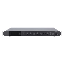 EPCOM PROAUDIO EP-B350DTB Amplificador de Audio | 1 canal | 350 W | Sistema 100V y Baja Impedancia | 4 Entradas de Microfono Balanceadas | Bluetooth | USB | SD | FM | Montaje en Rack
