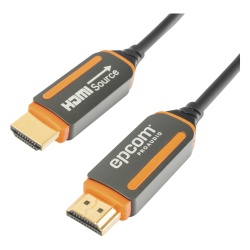 EPCOM PROAUDIO EP-FOH-4K-15M Cable HDMI de Fibra Optica de 15 Metros (49.21 Pies) | Alta Definicion | Version 2.0 | Alta Velocidad 18Gbps | 4K@60Hz | HDCP 2.2 | Resistente a EMI y RFI