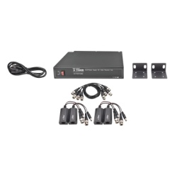 EPCOM TITANIUM KIT-TT-4-PV-TURBO Kit de 4 canales de para transmision de ALIMENTACION ( de 36 Vcc a 12Vcc ) y VIDEO (HD-TVI) a distancias de hasta 250 mts.