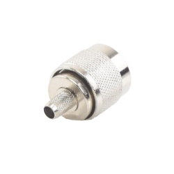 EPCOM TITANIUM TT-CON-532 Conector N Macho para 75 Ohm de Anillo Plegable para Cable RG-59 Niquel/Oro/Teflon
