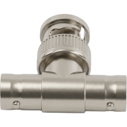 EPCOM TITANIUM TT-RG-12 Adaptador en T para 75 Ohm de Conector BNC Macho a Doble BNC Hembra Niquel/ Oro/ Teflon. - Img 1