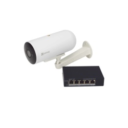 EZVIZ CS-H5/3MP/POE/KS2 Kit de camaras PoE Para Uso en Exterior / PoE Estandar Af / 2 piezas CS-H5/3MP/ 1 Pieza de Switch DS-3E1505P-EI/M / Vision Nocturna a Color / IP67 / Audio Bidireccional / Luz y - Img 2