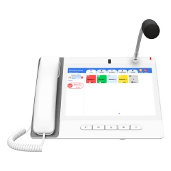 FANVIL A320IW Telefono IP Color Blanco Android 9.0 Empresarial para voceo 20 lineas SIP pantalla tactil Wi-Fi y Bluetooth PoE Voceo/ Musica por Multicast puertos Gigabit Sofware de Enfermeria