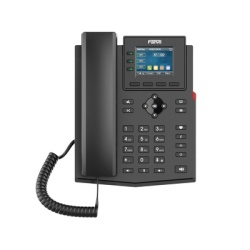 FANVIL X303P Telefono IP empresarial para 4 lineas SIP con pantalla LCD de 2.4 pulgadas a color Opus y conferencia de 3 vias PoE.