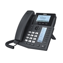 FANVIL X5 Telefono IP Empresarial Para 6 Lineas SIP con Voz HD con 2 Pantallas LCD 8 teclas BLF y Conferencia de 3 vias con Soporte Para PoE