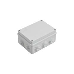 GEWISS GW-44-006 Caja Estanca de PVC Para Derivacion y Conexion 10 Entradas Tapa Atornillada 150x110x70 mm (Area interna) Uso Exterior IP55 Material que no Propaga el Fuego y Libre de Halogenos