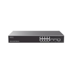 GRANDSTREAM GWN7811P Switch Capa 3 PoE+ Administrable / 8 puertos 10/100/1000 Mbps + 2 Puertos SFP+ de 10 Gigabits / Hasta 120W / Compatible con GWN Cloud.