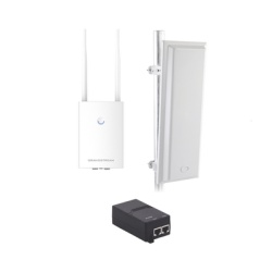 GRANDSTREAM GWNTXP90 Kit de radio GWN7605LR con antena TXS25619DP para amplia cobertura de WiFi en 90Âº frecuencia (2.4 a 2.5 GHz) y (5.1 a 6.5 GHz) 1.27 Gbps y administracion desde la nube gratuita