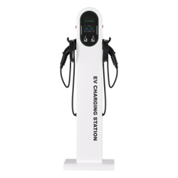 GREENC S03US48A02 Estacion de Carga para Vehiculos Electricos / Tipo Pedestal / Doble Conector Tipo 1 (SAE J1772) / 48 A / 11.5 kW por Puerto / Pantalla LCD 4.3 in (10.9 cm) / RFID / Proteccion IP54 /