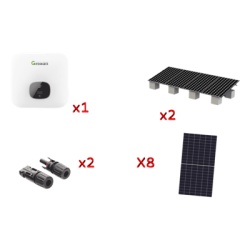 GROWATT MIN5000KIT1 Kit Solar Interconexion / 5kW 220Vca / Inversor GROWATT / Montaje Incluido