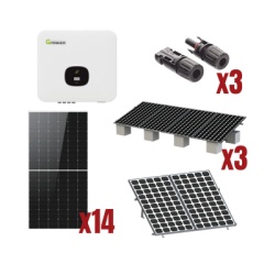 GROWATT MIN8000KIT1 Kit Solar Interconexion / 8kW 220Vca / Inversor GROWATT / Montaje Incluido
