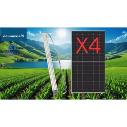 GRUNDFOS KIT-11SQF2-610W-B Kit De Bombeo Solar/ Bomba 1.4Kw / 4 Modulos Solares 610w