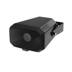 Hanwha Techwin Wisenet SPA-H100B Altavoz IP Tipo Corneta / 10W / PoE+ / E/S de Alarma / Para integracion con sistema Hanwha / IP66 / SIP IPv4 HTTP DNS NTP TCP UDP ARP.