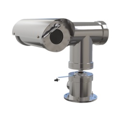 HANWHA VISION TNU-X6320E2WT2-C Camara IP PTZ antiexplosion 2MP 32X IP68 WiseStream II / con wiper / acero inoxidable