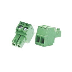 HIKVISION 101305175 Bornera Verde Conector Macho de 3.5 mm para Paneles de Acceso Camaras Multiples Dispositivos/ 2 Tornillos