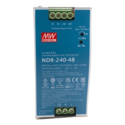 HIKVISION 303703681 Fuente de Poder Industrial / 240 Watts / 48 VCD / 5 Amp / Montaje Riel DIN / 88.5% Eficiencia / 2.48 x 4.47 x 4.93 pulgadas