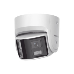 HIKVISION DS-2CD2347G2P-LSU/SL(C) [FlexVu] [PROTECCION ACTIVA] Turret IP Panoramica 4 Megapixel / 2 Lentes 2.8 mm (180Â°) / Imagen a Color 24/7 (ColorVu) / PoE / WDR 130Â° / IP67 / ACUSENSE / Luz Estr