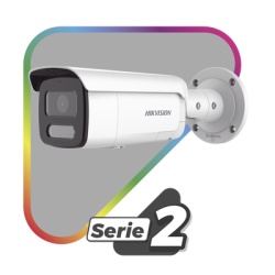 HIKVISION DS-2CD2T47G2H-LISU/SL [Dual Light + ColorVu] Bala IP 4 Megapixel / Lente 4 mm / 60 mts IR + 60 mts Luz Blanca / Exterior IP67 / Luz Intermitente y Alerta de Audio / Videoanaliticos (Filtro d