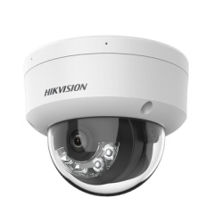 HIKVISION DS-2CD3141G2-LIUF [Dual Light] Domo IP 4 Megapixel / Lente 2.8 mm / 30 mts IR + 30 mts Luz Blanca / Microfono Integrado / Antivandalico IK08 / Exterior IP67 / H.265 / PoE / ONVIF / Micro SD