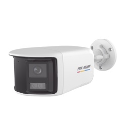 HIKVISION DS-2CE12KF3TP-DLS [ColorVu + Panoramica + Dual Light] Bala TURBOHD 3K (5 Megapixel) / Microfono Integrado / Vision 180Â° / Imagen a Color 24/7 / 40 mts Luz Blanca + 40 mts IR / Exterior IP67