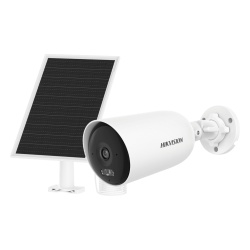 HIKVISION DS-2CFS04/4G/LA Kit Solar IP All in One / 4 Megapixel / AOV 24/7 / 4G LTE / Dual Light 30 m (98.4 ft) / IP67 / Audio Bidireccional / Panel Solar 8W + Batería 9000 mAh