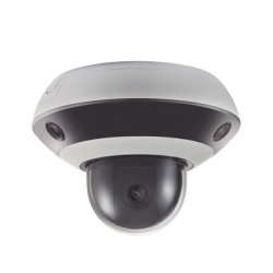 HIKVISION DS-2PT3326IZ-DE3(B) Mini Domo PanoVu 2 Megapixel / 1 PTZ 4X Zoom + 3 Lentes Panoramicos 360Â° / H.265 / 10 mts IR / Uso en Interior / PoE+ / dWDR / Micro SD