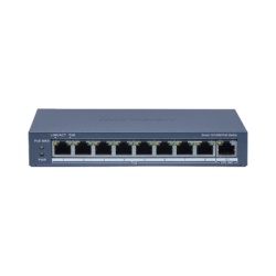 HIKVISION DS-3E1309P-EI/M Switch PoE+ / Monitoreable / 8 Puertos 10/100 Mbps PoE+ / 1 Puerto 1000 Mbps Uplink / Configuracion Nube Hik-Partner Pro / Modo Extendido hasta 300 metros / 60 W