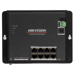 HIKVISION DS-3T1510P-SI-FLT Switch Industrial PoE / 8 Gigabit / 2 SFP / Alcance 300 m (984.3 ft) / 240 W / -40~75°C